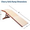 imagePetSafe CozyUp Wooden Couch Ramp for Cats ampamp Dogs FurnitureGrade with HighTraction Carpet Surface EspressoCherry