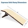 imagePetSafe CozyUp Wooden Couch Ramp for Cats ampamp Dogs FurnitureGrade with HighTraction Carpet Surface EspressoEspresso