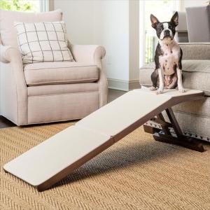 imagePetSafe CozyUp Wooden Couch Ramp for Cats ampamp Dogs FurnitureGrade with HighTraction Carpet Surface EspressoEspresso