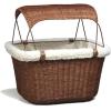 imagePetSafe Happy Ride Wicker Bicycle Basket for Dogs and Cats  Stylish Weather Resistant Wicker Material  Comfortable Easy to Clean Soft Liner  Removable Sun Shield Included  for Pets up to 13 lbBrown Wicker