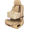 imagePetSafe Happy Ride Booster Seat  Dog Booster Seat for Cars Trucks and SUVs  Easy to Adjust Strap  Durable Fleece Liner is Machine Washable and Easy to Clean  Medium BrownTan