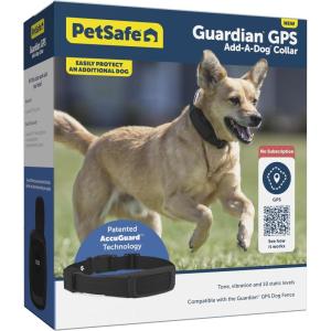 imagePetSafe Guardian GPS Dog Fence AddADog Collar  AddOn for Guardian GPS Dog Fence System  Backed with The Worlds Safest GPS Fence Technology  Long Battery  Tone Vibration ampamp 10 Levels of StaticGuardian GPS Fence Collar Only