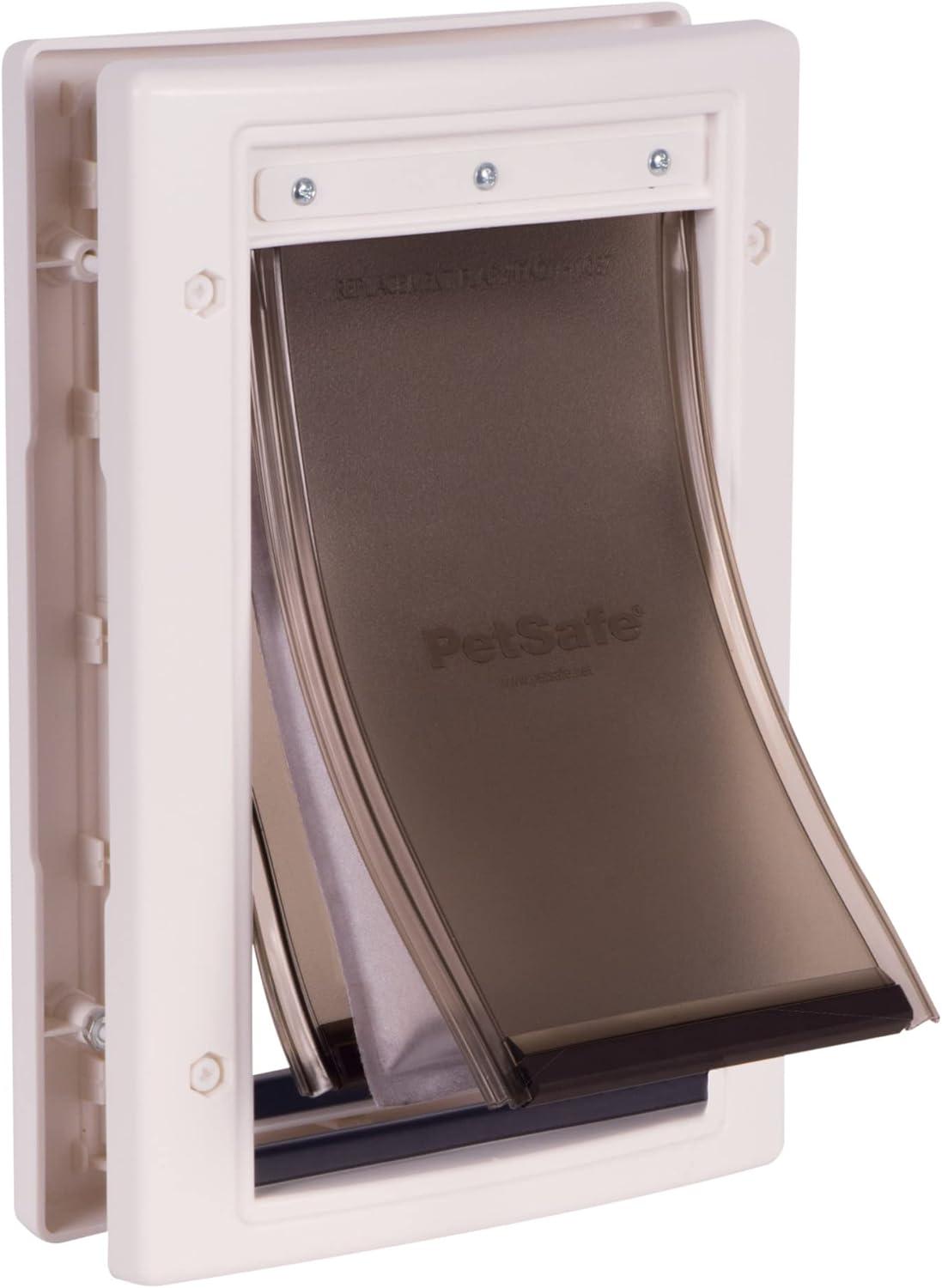 imagePetSafe Extreme Weather Dog Door for Exterior Door  Energy Efficient Door for Cats and Dogs Insulated Flap System for Large Dogs up to 100 lb  Plastic FramePlastic