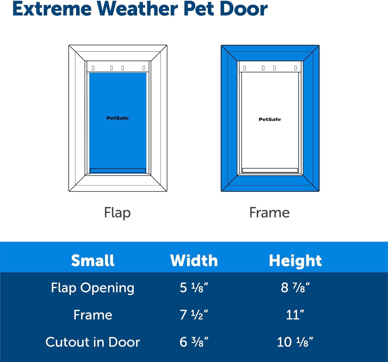imagePetSafe Extreme Weather Dog Door for Exterior Door  Energy Efficient Door for Cats and Dogs Insulated Flap System for Large Dogs up to 100 lb  Plastic FramePlastic