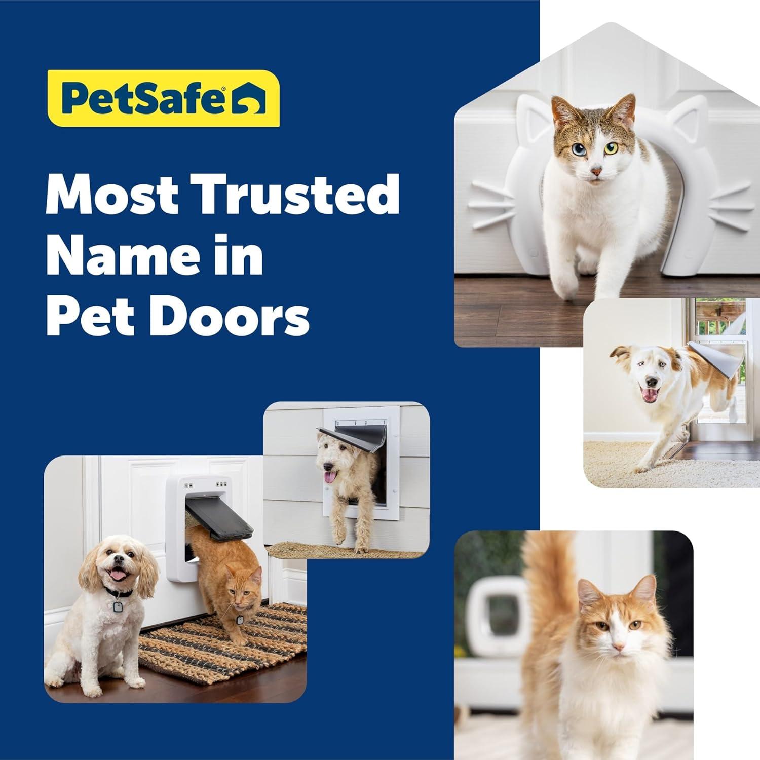 imagePetSafe Never Rust Wall Entry Pet Door  Telescoping Frame  Insulates Better Than Metal Energy Efficient  Interior ampamp Exterior Walls Weatherproof Easy to Install ampamp Clean White  MediumMedium