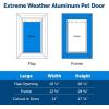 imagePetSafe Extreme Weather Aluminum Dog Door EnergyEfficient 3 Flaps for Insulation Large for Exterior Doors Built for Extreme Weather White  LargeAluminum