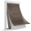 imagePetSafe Extreme Weather Aluminum Dog Door EnergyEfficient 3 Flaps for Insulation Large for Exterior Doors Built for Extreme Weather White  LargeAluminum
