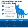 imagePetSafe Extreme Weather Aluminum Dog Door EnergyEfficient 3 Flaps for Insulation Large for Exterior Doors Built for Extreme Weather White  LargeAluminum