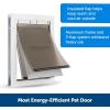 imagePetSafe Extreme Weather Aluminum Dog Door EnergyEfficient 3 Flaps for Insulation Large for Exterior Doors Built for Extreme Weather White  LargeAluminum