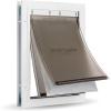 imagePetSafe Extreme Weather Aluminum Dog Door EnergyEfficient 3 Flaps for Insulation Large for Exterior Doors Built for Extreme Weather White  LargeAluminum