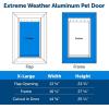 imagePetSafe Extreme Weather Aluminum Dog Door EnergyEfficient 3 Flaps for Insulation Large for Exterior Doors Built for Extreme Weather White  LargeAluminum