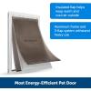 imagePetSafe Extreme Weather Aluminum Dog Door EnergyEfficient 3 Flaps for Insulation Large for Exterior Doors Built for Extreme Weather White  LargeAluminum