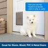 imagePetSafe Extreme Weather Aluminum Dog Door EnergyEfficient 3 Flaps for Insulation Large for Exterior Doors Built for Extreme Weather White  LargeAluminum