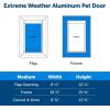 imagePetSafe Extreme Weather Aluminum Dog Door EnergyEfficient 3 Flaps for Insulation Large for Exterior Doors Built for Extreme Weather White  LargeAluminum