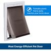 imagePetSafe Extreme Weather Aluminum Dog Door EnergyEfficient 3 Flaps for Insulation Large for Exterior Doors Built for Extreme Weather White  LargePlastic