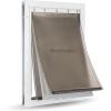 imagePetSafe Extreme Weather Aluminum Dog Door EnergyEfficient 3 Flaps for Insulation Large for Exterior Doors Built for Extreme Weather White  LargeAluminum