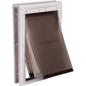 imagePetSafe Extreme Weather Dog Door for Exterior Door  Energy Efficient Door for Cats and Dogs Insulated Flap System for Large Dogs up to 100 lb  Plastic FramePlastic
