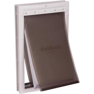 imagePetSafe Extreme Weather Dog Door for Exterior Door  Energy Efficient Door for Cats and Dogs Insulated Flap System for Large Dogs up to 100 lb  Plastic FramePlastic Frame