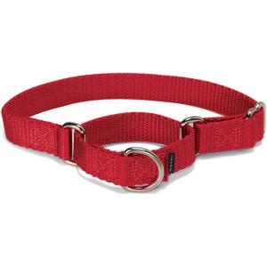 imagePetSafe Adjustable Martingale Collar  Only Tightens When Dogs Pull Prevents Slipping Out  Helps with Strong Pullers Increased Control  Alternative to Choke Collar  1quot Medium RedRed