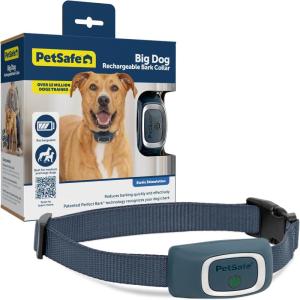 imagePetSafe Lite Rechargeable Bark Collar for Timid or Little Dogs Over 8 lb 15 Levels of Automatically Adjusting ampamp Light Static Correction  Rechargeable Waterproof  Reduces Barking and WhiningStandard