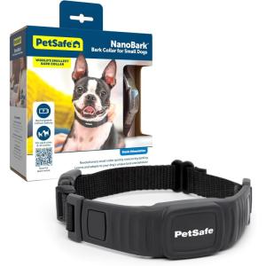 imagePetSafe NanoBark Collar  Worlds Smallest Bark Collar for Small and Medium Dogs 10 Levels of Static Stimulation Waterproof and Rechargeable AntiBark Training Comfortable and LowProfile Design
