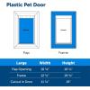 imagePetSafe Plastic Dog and Cat Door Large for Pets Up to 100 lb Paintable Easy DIY Installation Security Cover Included Install in Interior and Exterior Doors or Walls Durable Adjustable Flap