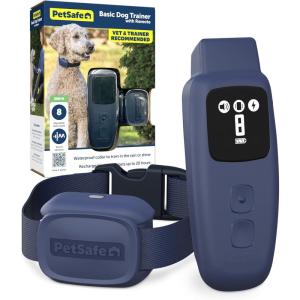 imagePetSafe Basic Dog Trainer with Remote  Waterproof Training Collar  300 ft Range  Tone Vibration and Eight Levels of Static