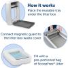imageOfficial PetSafe ScoopFree Stainless Steel Reusable Tray  Includes 43 lb of Premium NonClumping Crystal Cat Litter Fresh Scent