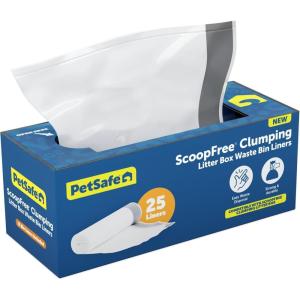 imagePetSafe ScoopFree Automatic Cat Litter Box Waste Bin Liners  Drawstring Litter Box Liner for ScoopFree Self Cleaning Clumping Litter Box and ScoopFree SmartSpin Litter Box  Easy Cleanup 25 Count1 Count Pack of 1