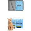 image:imageBundle of PetSafe ScoopFree Stainless Steel Reusable Cat Litter Tray with Magnetic Waste Shield amp 43 lb Bag Fresh Scent Premium Crystal Litter  Premium Crystal Cat Litter  Outperforms Clay Litter