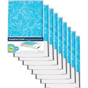 image:imagePetSafe ScoopFree Disposable Crystal Cat Litter Tray  Easy Cleaning Box  Refill Tray for Automatic Litter Box  Fresh Scent  43 lb Bags  9 Pack