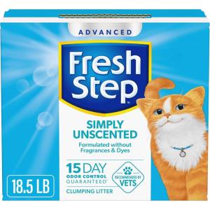 imageFresh Step Advanced Simply Unscented Clumping Litter Fresh Step Unscented Cat Litter Fights Odor on Contact 185 lb Box185 lb