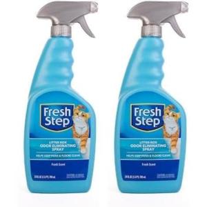 imageFresh Step Cat Litter Box Odor Eliminating Spray  Cat Deodorizer Spray for Litter Box  Odor Neutralizing Cat Spray Cat Product for All Cat Litter  24 Ounces24 Fl Oz Pack of 2