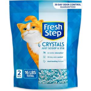 imageFresh Step Crystals Health Monitoring Cat Litter ColorChanging Litter Helps Detect Irregularities in Cat Urine Controls Odor for 30 Days 14 lbs 2 x 7 lb BagUnscented Original Crystals  16 lb
