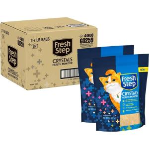 imageFresh Step Crystals Health Monitoring Cat Litter ColorChanging Litter Helps Detect Irregularities in Cat Urine Controls Odor for 30 Days 14 lbs 2 x 7 lb BagUnscented Health Monitoring Crystals  14 lb