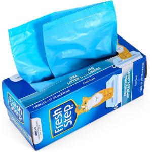 imageFresh Step Drawstring Cat Litter Box Liners Unscented Size Large 30quot x 17quot  7 Count  Kitty Litter Bags Cat Litter Liners for All Cats to Keep Your Home CleanLarge  Scented
