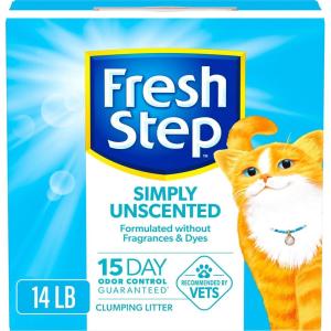imageFresh Step Simply Unscented Clumping Litter Fresh Step Unscented Cat Litter With Activated Charcoal Technology 14 lb BoxUnscented