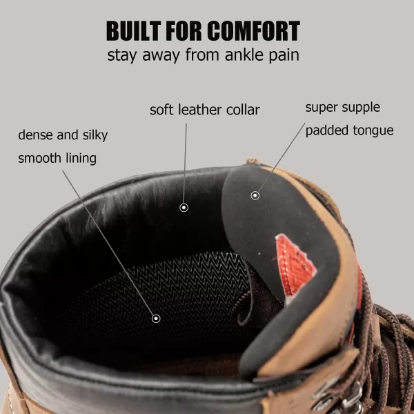 SUREWAY Mens Heavy Duty Soft/Steel Toe Work Boots for Men,Goodyear,Durable Comfortable Proved, Full Grain Leather Working Construction Boot,Slip/Oil/Water Resistant Industrial Safety Shoes