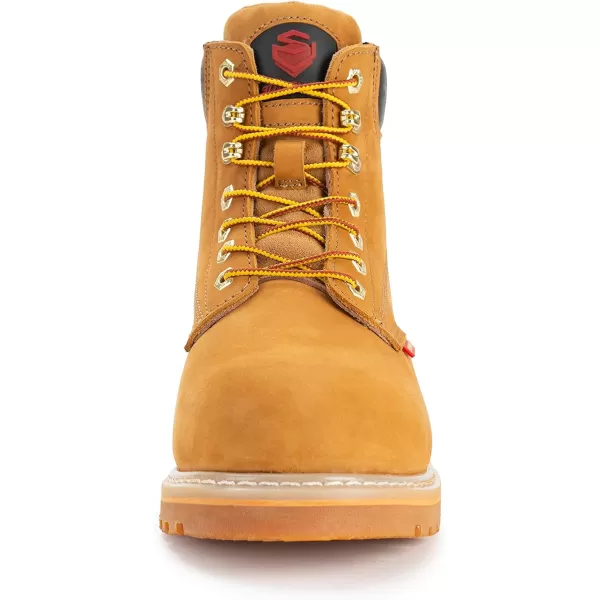 SUREWAY Mens Heavy Duty Soft/Steel Toe Work Boots for Men,Goodyear,Durable Comfortable Proved, Full Grain Leather Working Construction Boot,Slip/Oil/Water Resistant Industrial Safety Shoes