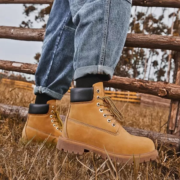 SUREWAY Mens Heavy Duty Soft/Steel Toe Work Boots for Men,Goodyear,Durable Comfortable Proved, Full Grain Leather Working Construction Boot,Slip/Oil/Water Resistant Industrial Safety Shoes
