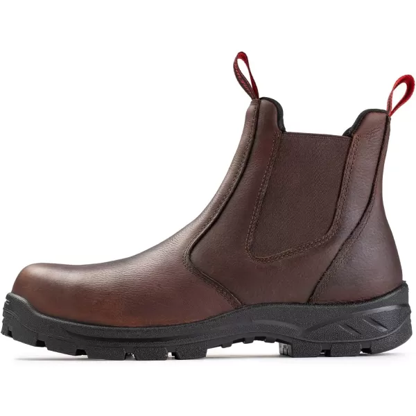 SUREWAY Men's Slip-On Work Boots for Men,Upgraded Slip/Water Resistant,Static Dissipative,Fire Station Mechanic Romeo Chelsea Work Boots for Men,Industrial Construction Boots/Shoes