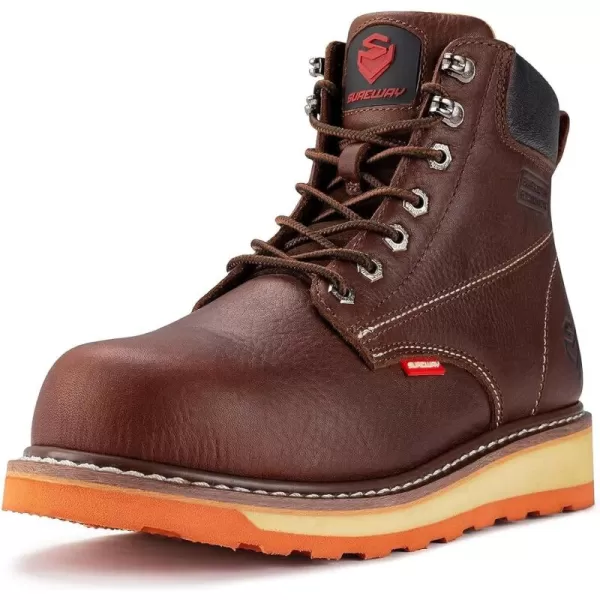 SUREWAY 6" Mens Heavy Duty Soft Toe Work Boots for Men,Goodyear,Extremely Comfortable Durable,Thicker Leather,Slip Resistant,EH Safety Industrial Construction Boots,botas de trabajo para hombre