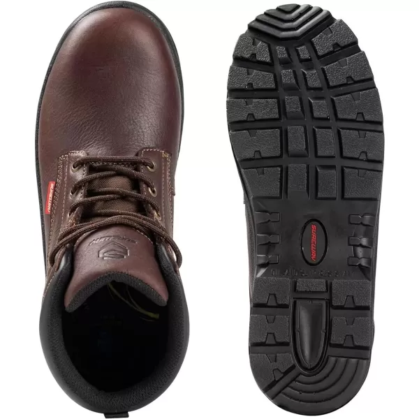 SUREWAY Mens Waterproof Soft Toe Work Boots/Shoes for Men - Lightweight,Anti-Fatigue,Full-Grain Leather,Durable Comfortable Proved,Oil/Slip Resistant Safety Industrial Construction Boots