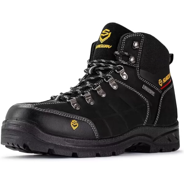 SUREWAY Mens Waterproof Steel Toe Work Boots/Shoes for Men,Genuine Leather,Unique Comfort Design,Oil/Slip Resistant,EH Safety Industrial &amp; Construction Boots
