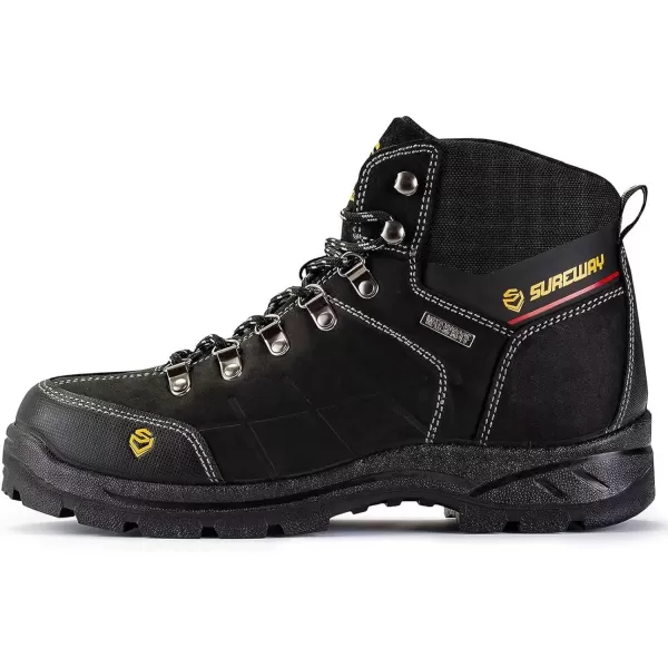 SUREWAY Mens Waterproof Steel Toe Work Boots/Shoes for Men,Genuine Leather,Unique Comfort Design,Oil/Slip Resistant,EH Safety Industrial &amp; Construction Boots