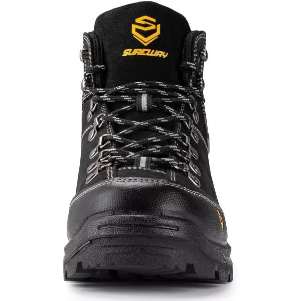 SUREWAY Mens Waterproof Steel Toe Work Boots/Shoes for Men,Genuine Leather,Unique Comfort Design,Oil/Slip Resistant,EH Safety Industrial &amp; Construction Boots