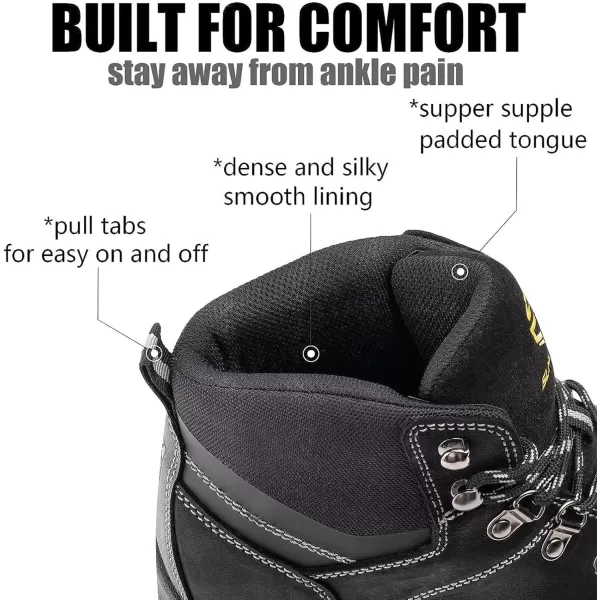 SUREWAY Mens Waterproof Steel Toe Work Boots/Shoes for Men,Genuine Leather,Unique Comfort Design,Oil/Slip Resistant,EH Safety Industrial &amp; Construction Boots