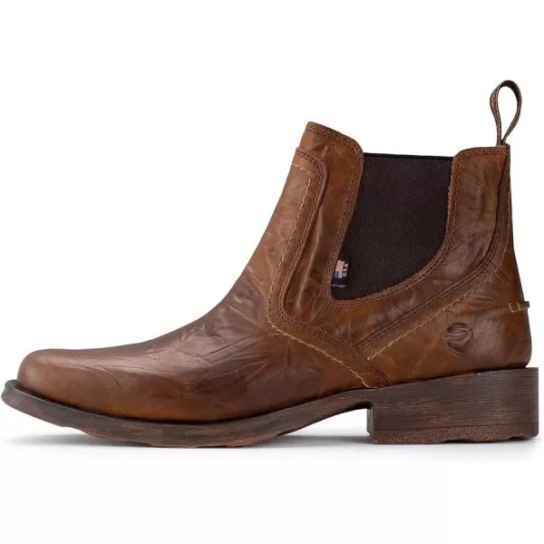 SUREWAY Mens Western Cowboy Boots Square Toe,All-Weather Rugged Slip On Work/Casual/Dress Boots Pull-On Chelsea Boots/Shoes for Men,Built for Ultimate Comfort &amp; Durability