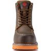 imageSUREWAY Mens Heavy Duty SoftCompositeSteel Toe Work Boots for MenComfortableGoodyearWeltFull Grain Leather6 in Wedge Moc Toe Construction BootsShoesSoft Toe Brown