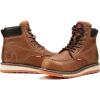 imageSUREWAY Mens Heavy Duty SoftCompositeSteel Toe Work Boots for MenComfortableGoodyearWeltFull Grain Leather6 in Wedge Moc Toe Construction BootsShoesSoft Toe Tobacco
